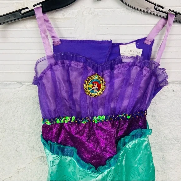 Disney little Mermaid Ariel Kids Costume - Purple and Teal size 4-6X - Picture 4 of 13